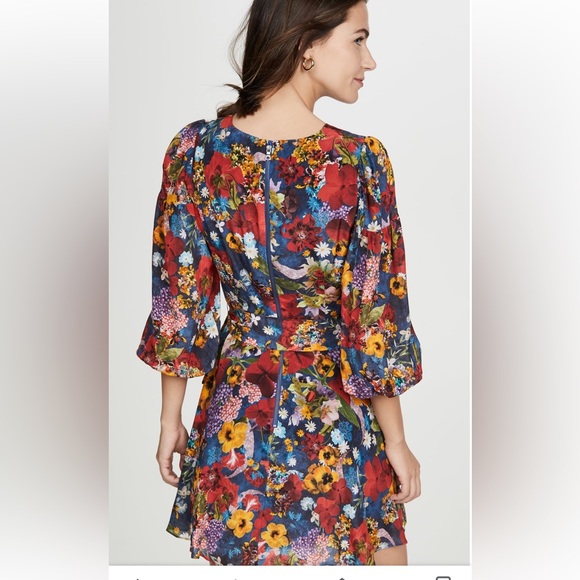 NWT Alice & Olivia Silk Floral Riviera Dress - Picture 8 of 13